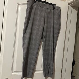Women’s XL Gray Plaid Trousers